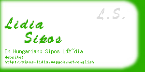 lidia sipos business card